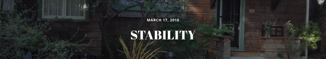 stability